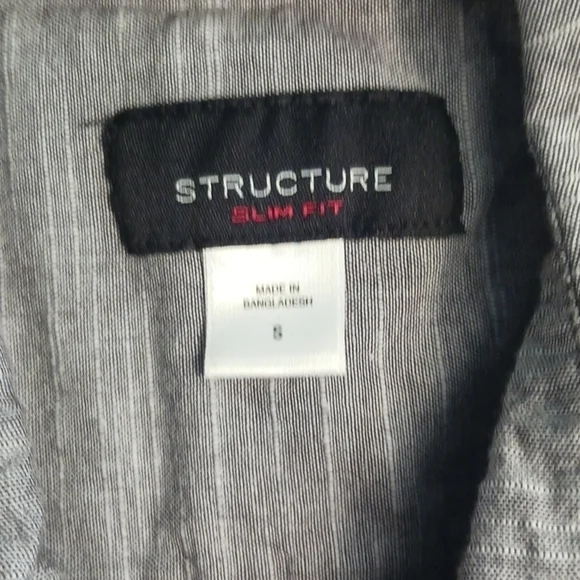 🏷5/25 Structure Gray Small Button Shirt box 25 - Picture 3 of 5